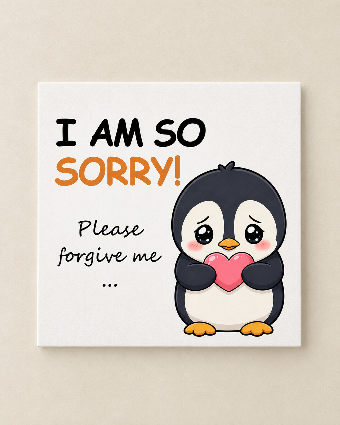 Cute Penguin “SORRY” Card