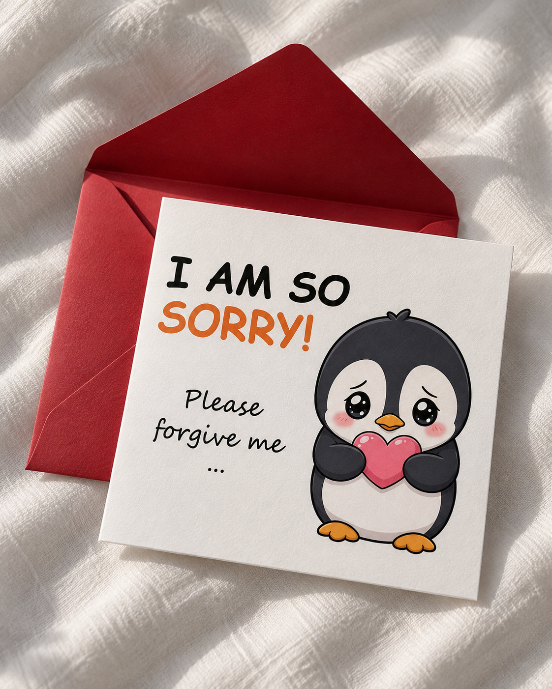 Cute Penguin “SORRY” Card