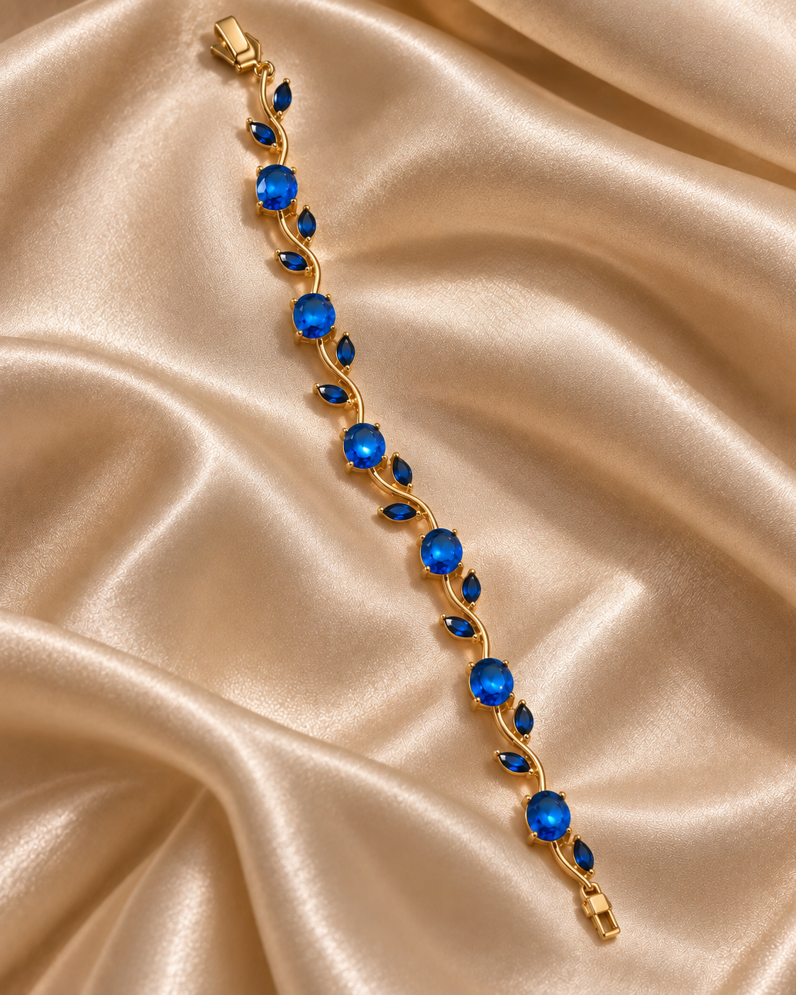 Blue tulip bracelet