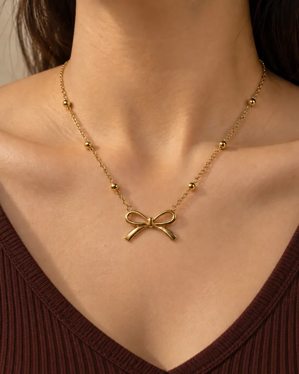 Dainty Bow Necklace
