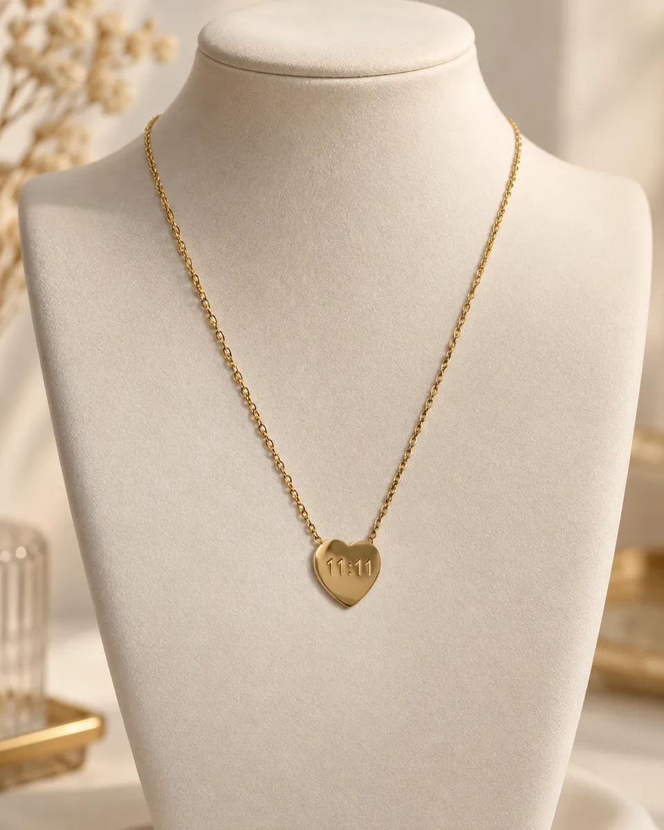 Minimal 11:11 heart chain 5