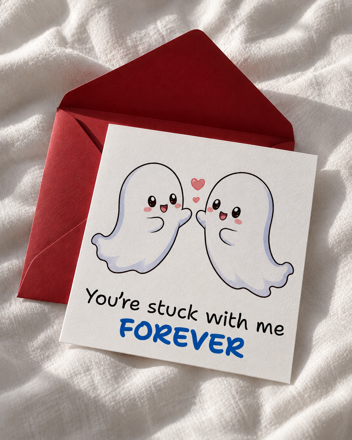 Cute Ghost “FOREVER” Card